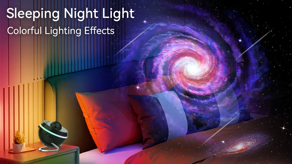 12 IN 1 Galaxy Star Projector with Meteor Ultra Clear Night Light Lamp