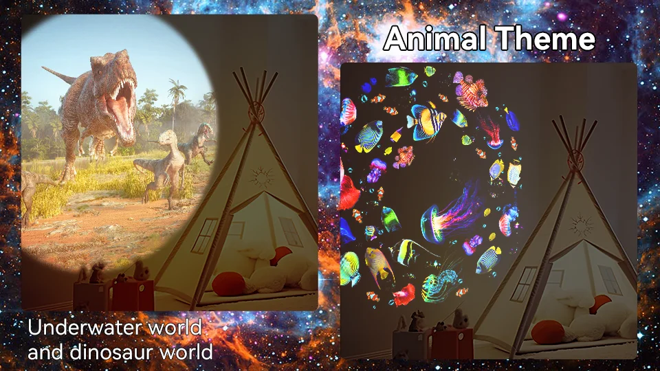 12 IN 1 Galaxy Star Projector with Meteor Ultra Clear Night Light Lamp