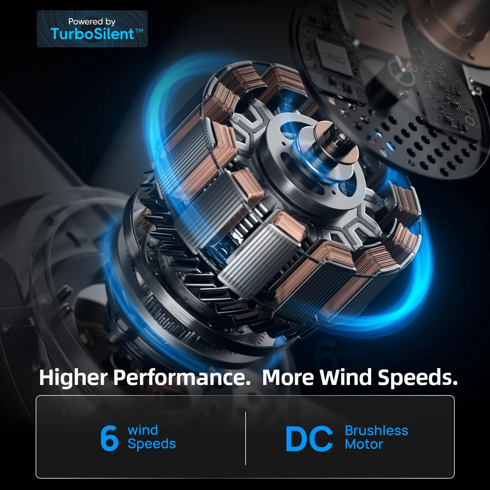 Modern Invisible Ceiling Fan with LED Light