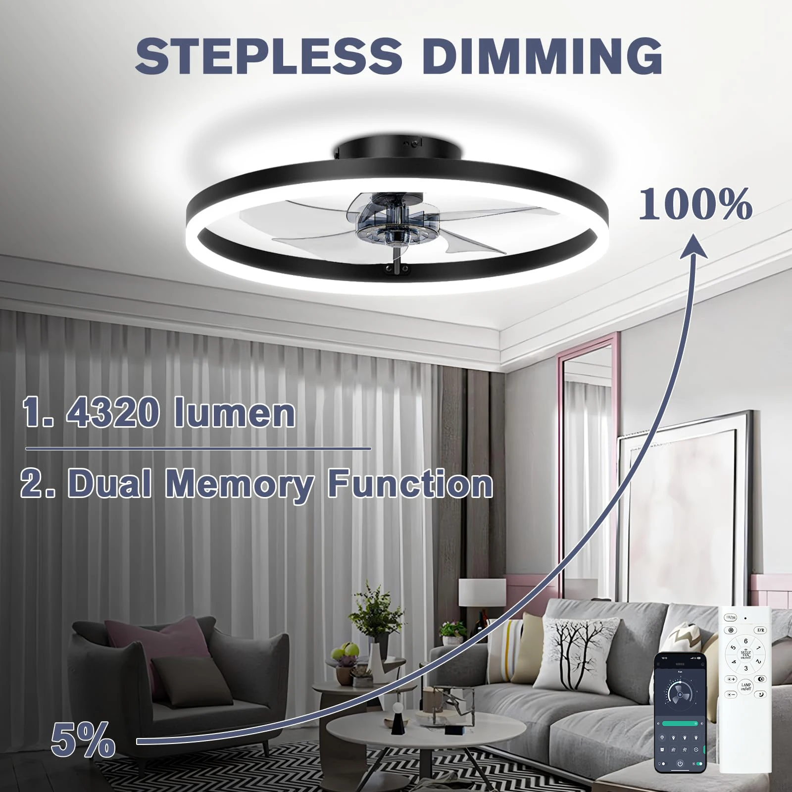 Modern Ceiling Fan LED Light Modern Ceiling Fan LED Light