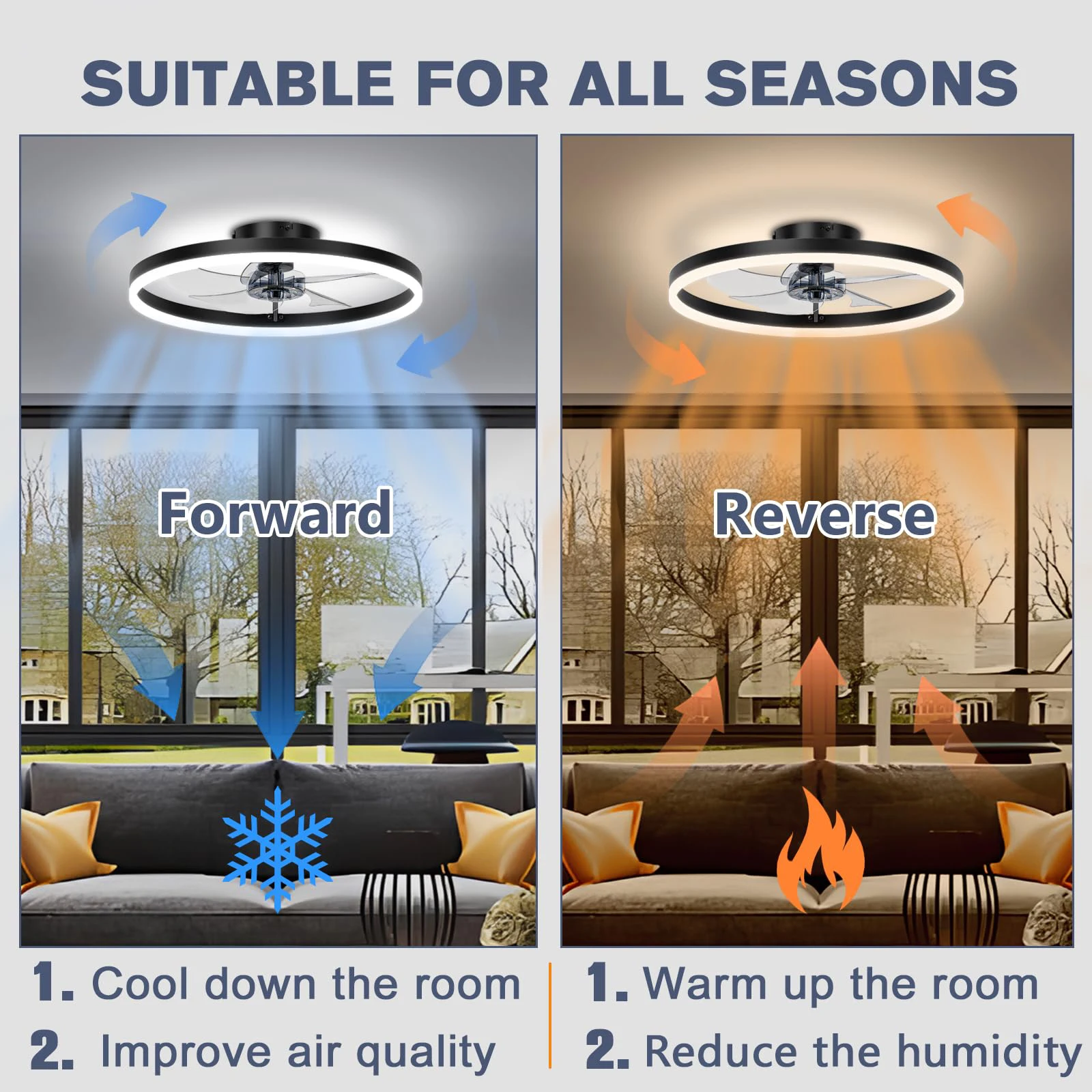 Modern Ceiling Fan LED Light