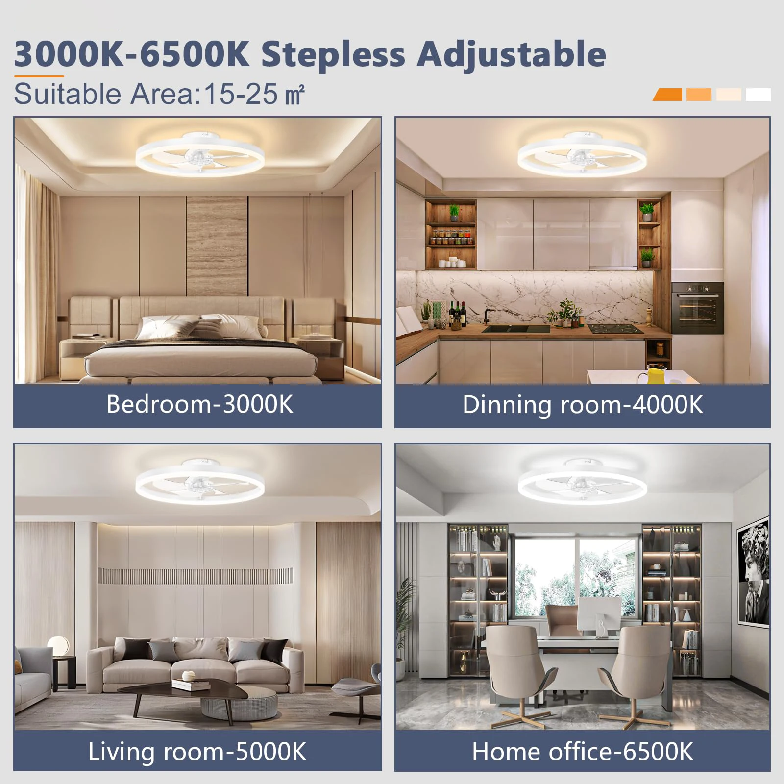 Smart Ceiling Fan with Lights and Remote Smart Ceiling Fan with Lights and Remote