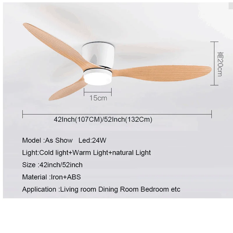42 52 Inch Ceiling Fans No Light