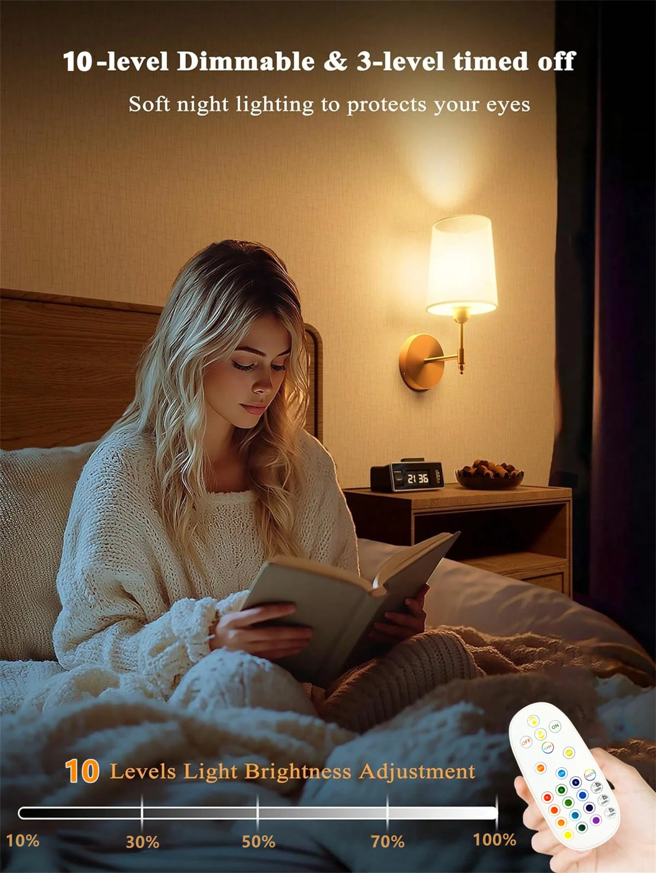 Wireless Rechargeable Battery-Powered Wall Light with 4000 Mah Wireless Rechargeable Battery-Powered Wall Light with 4000 Mah