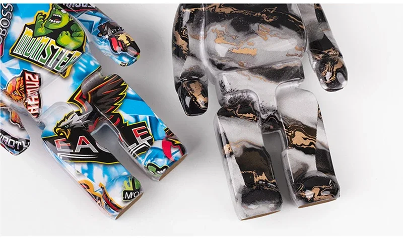 27cm/10Inches Graffiti Bear Figurine Home Decor