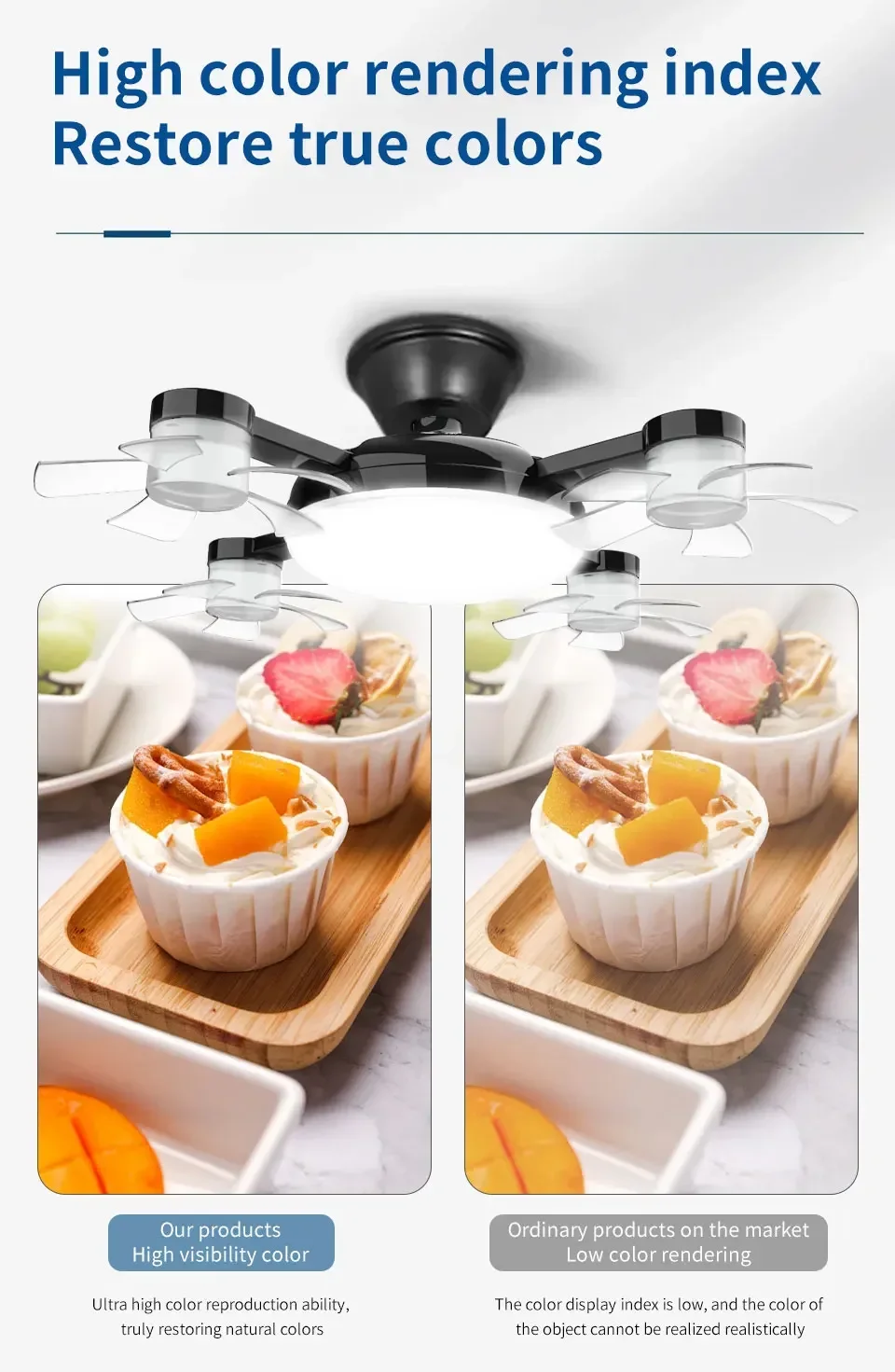 E27 Fan Light 2-in-1 60W  Drone Design Ceiling Fan Light with Remote Control