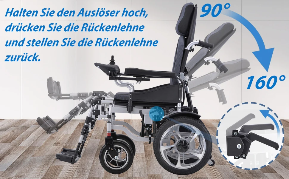 500W Electric Wheelchair 20AH Foldable