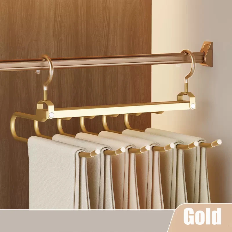 6 In 1 Trouser Hangers Magic Multi Layer