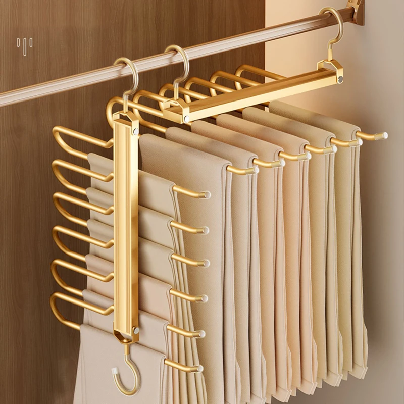 6 In 1 Trouser Hangers Magic Multi Layer BATHROOM SHELVES Color : Gold5|Green Gold2|Gray2|Champagne Gold2|Gray5|Gray1|Gold1 6 In 1 Trouser Hangers Magic Multi Layer BATHROOM SHELVES Color : Gold5|Green Gold2|Gray2|Champagne Gold2|Gray5|Gray1|Gold1