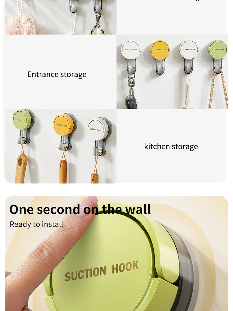 Suction Hooks Strong Vacuum Power Traceless