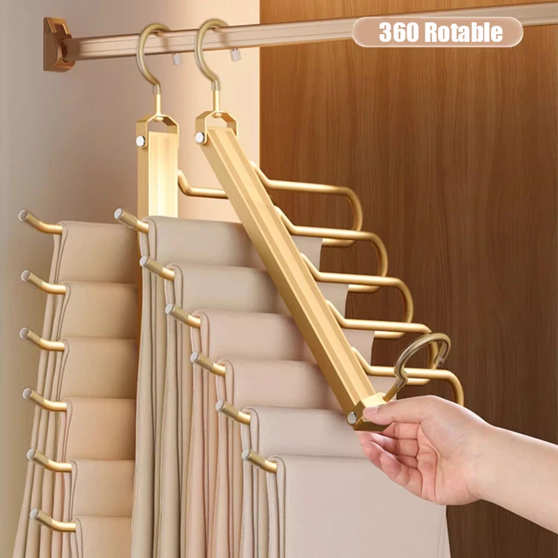 6 In 1 Trouser Hangers Magic Multi Layer BATHROOM SHELVES Color : Gold5|Green Gold2|Gray2|Champagne Gold2|Gray5|Gray1|Gold1 6 In 1 Trouser Hangers Magic Multi Layer BATHROOM SHELVES Color : Gold5|Green Gold2|Gray2|Champagne Gold2|Gray5|Gray1|Gold1
