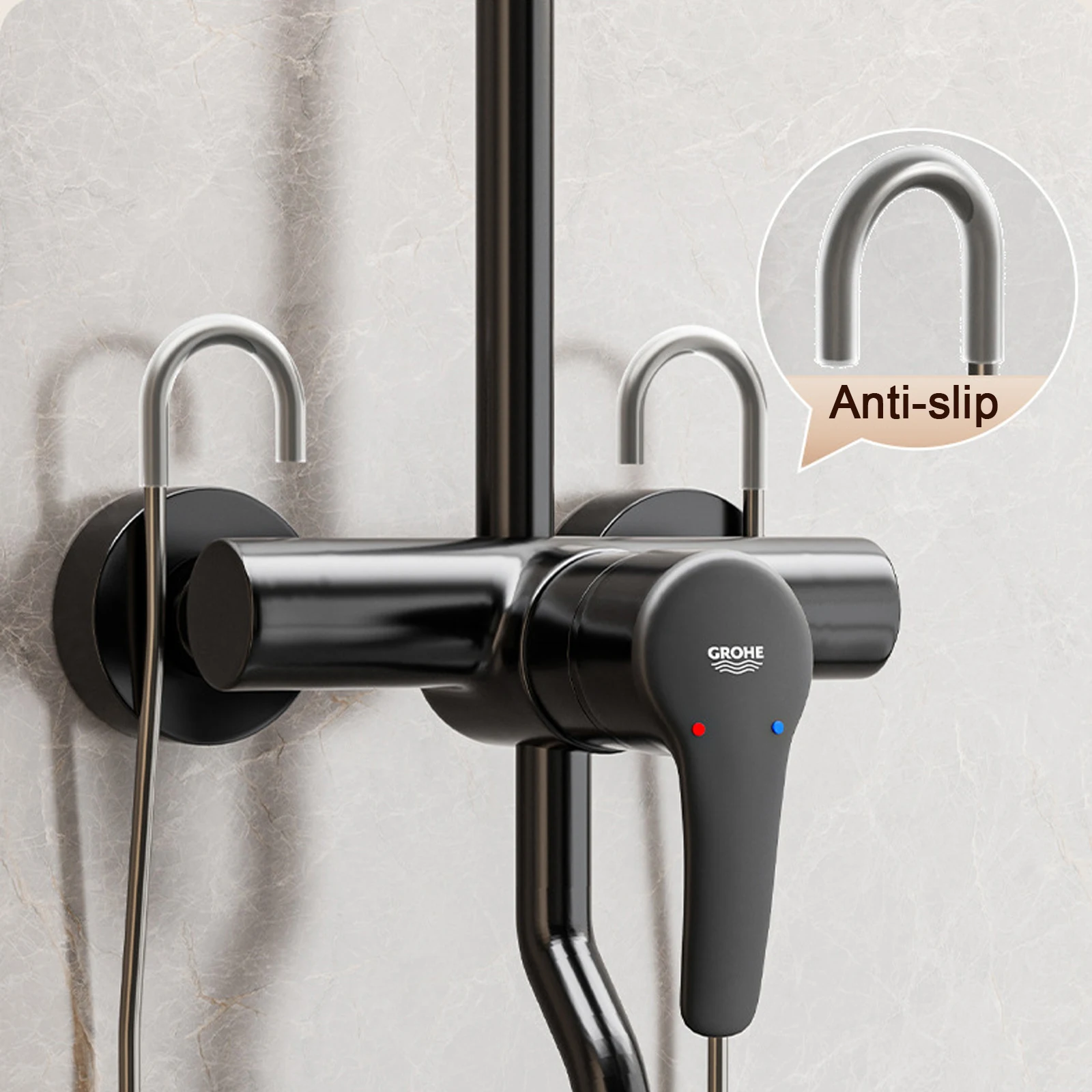 Convenient Toilet Shower Rack with No Drilling Installation Convenient Toilet Shower Rack with No Drilling Installation