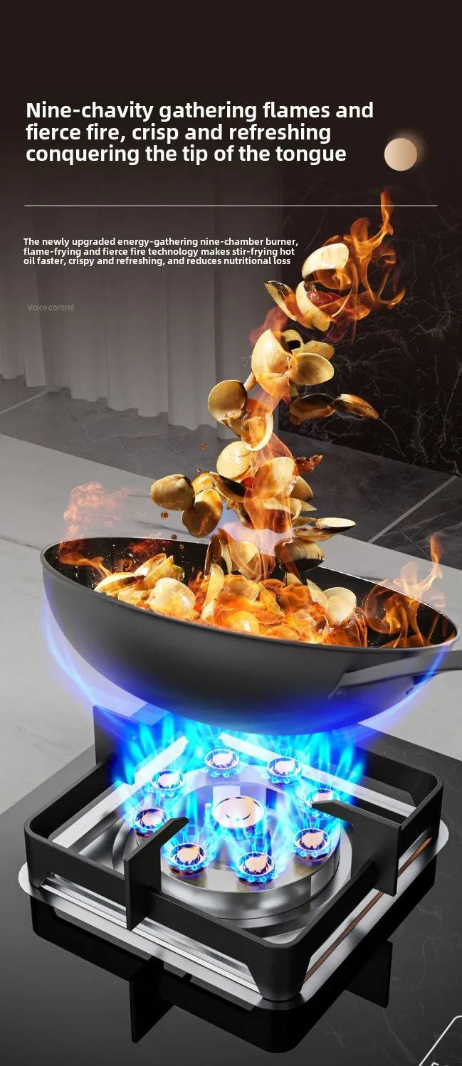 Three-burner gas stove desktop fierce fire gas stove embedded natural gas three-burner stove for home use