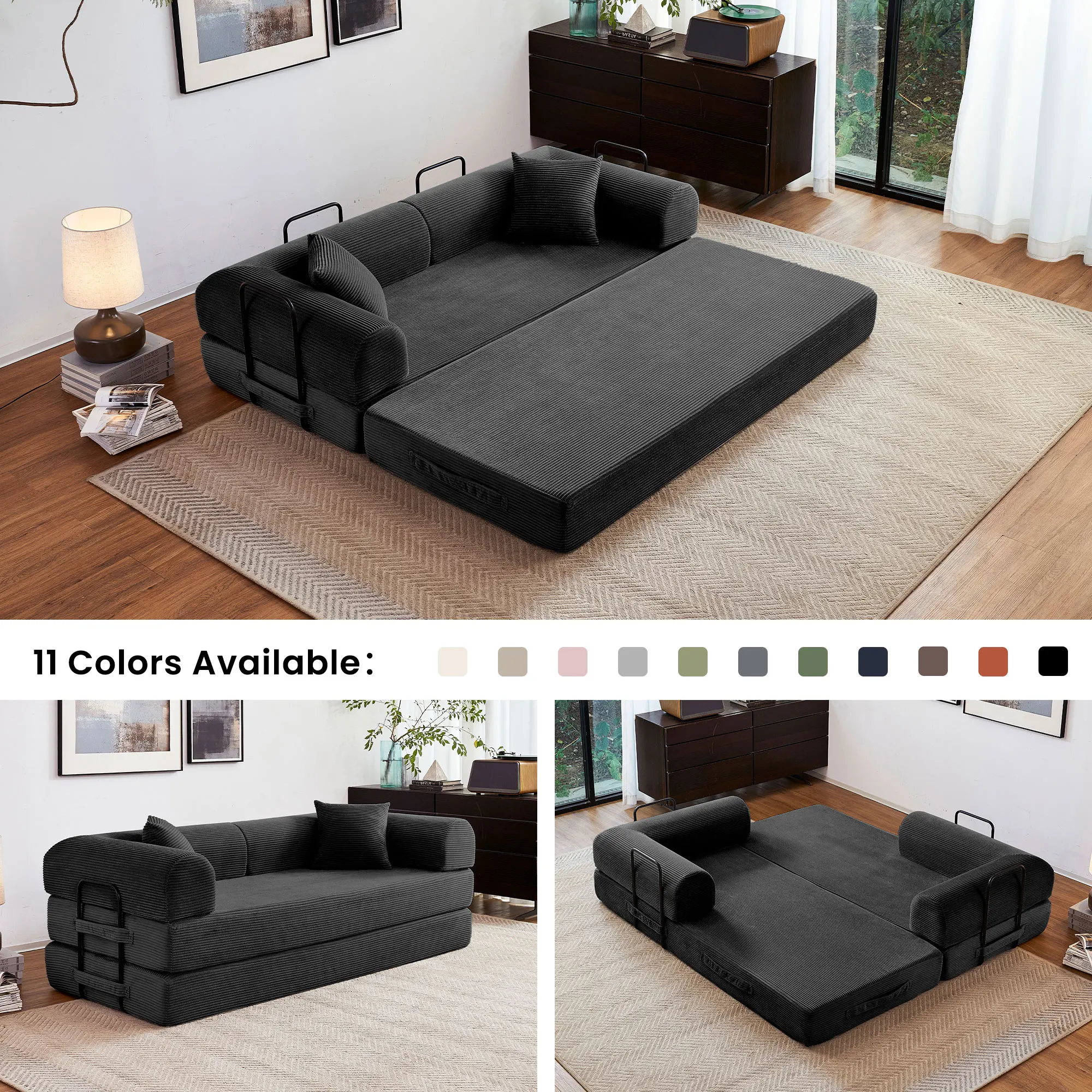 79” Boneless Couch Foldable Convertible Futon Sleeper Sofa MODERN FURNITURES Color : White -79 IN|Beige -79 IN|Pink -79 IN|Black -59 IN|Light Green -79 IN|Dark Grey -79 IN|Dark Grey -59 IN|Brown -79 IN|Orange -79 IN|Black -79 IN|Beige -59 IN|Light Green -59 IN|Pillows 79'' Boneless Couch Foldable Convertible Futon Sleeper Sofa MODERN FURNITURES Color : White -79 IN|Beige -79 IN|Pink -79 IN|Black -59 IN|Light Green -79 IN|Dark Grey -79 IN|Dark Grey -59 IN|Brown -79 IN|Orange -79 IN|Black -79 IN|Beige -59 IN|Light Green -59 IN|Pillows