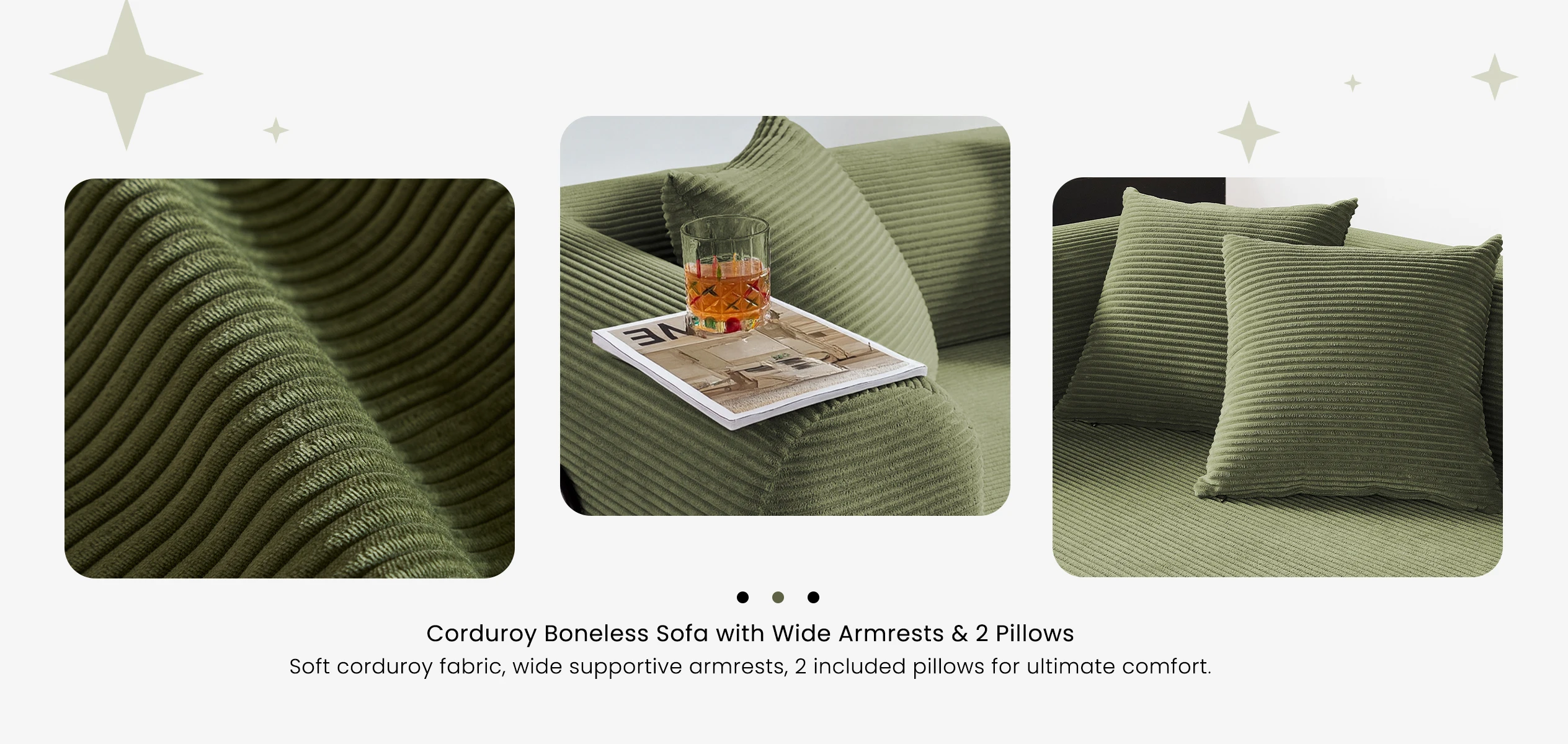 79'' Boneless Couch Foldable Convertible Futon Sleeper Sofa