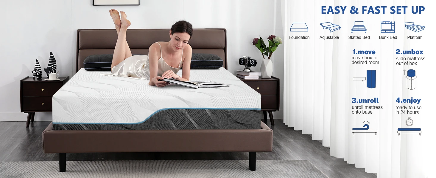 8/10 inch Medium - Extra Firm Dual Sided Reversible Mattress for Back Pain Relief 8/10 inch Medium - Extra Firm Dual Sided Reversible Mattress for Back Pain Relief