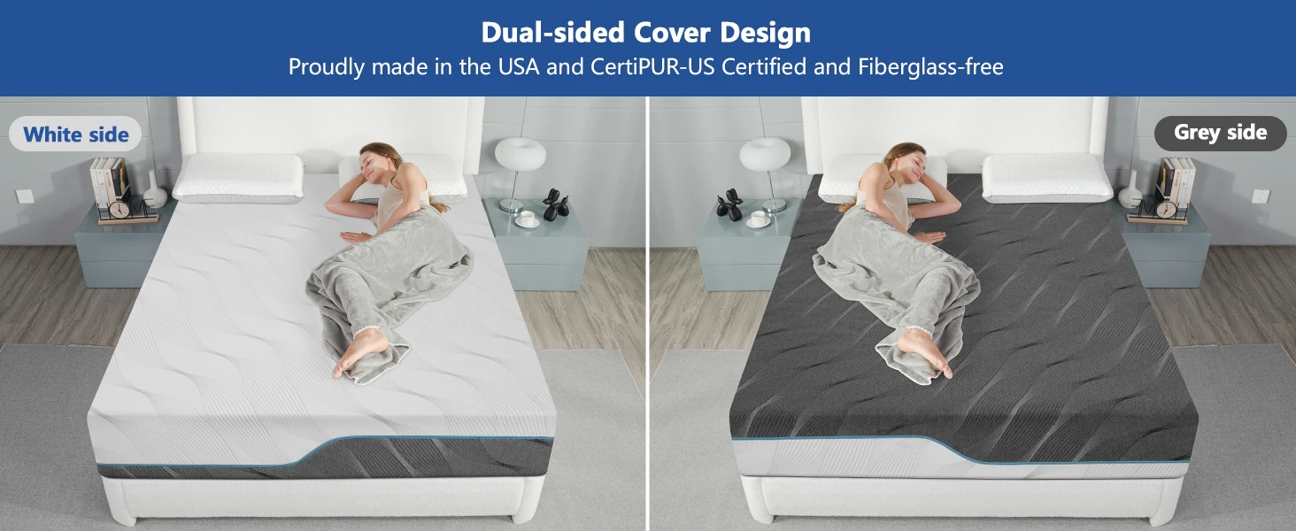 8/10 inch Medium - Extra Firm Dual Sided Reversible Mattress for Back Pain Relief 8/10 inch Medium - Extra Firm Dual Sided Reversible Mattress for Back Pain Relief