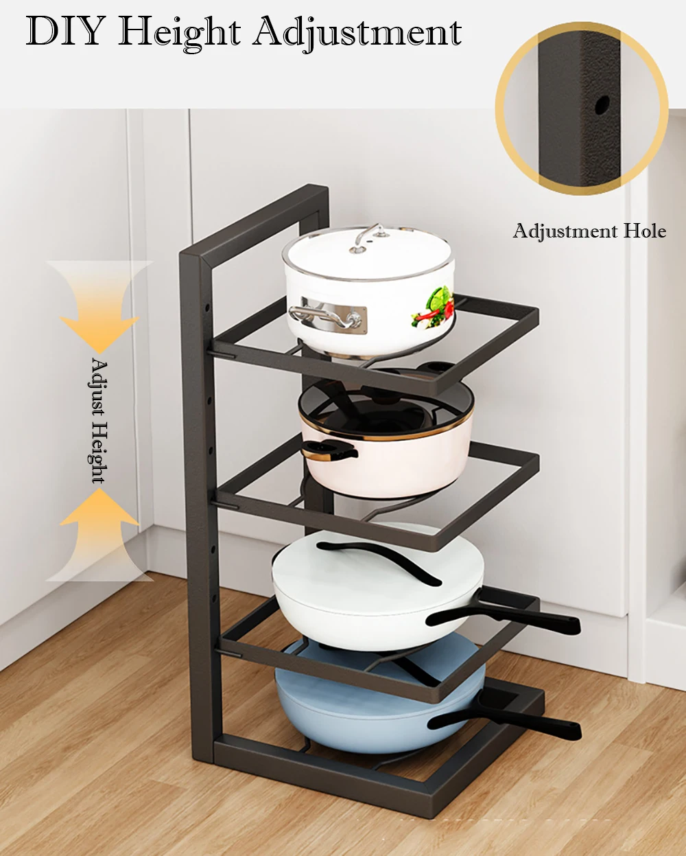 Adjustable Pot Rack Organizer Adjustable Pot Rack Organizer
