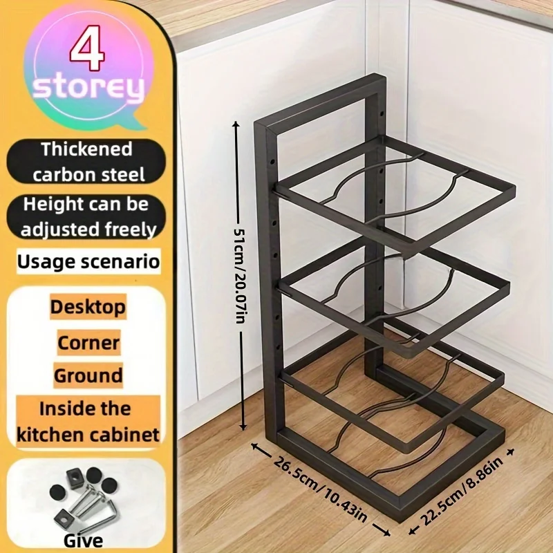 Adjustable Pot Rack Organizer Adjustable Pot Rack Organizer