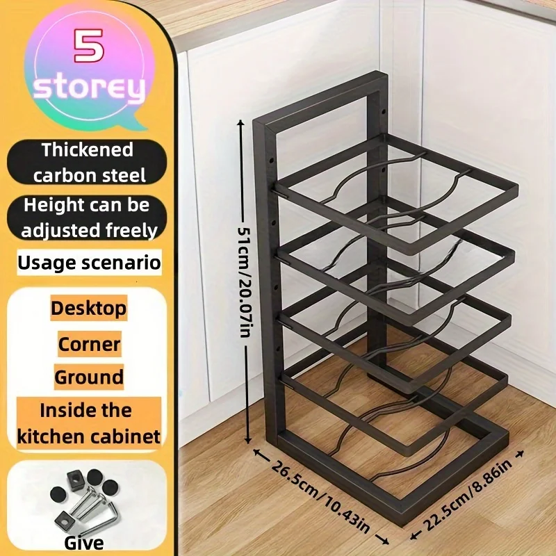Adjustable Pot Rack Organizer Adjustable Pot Rack Organizer