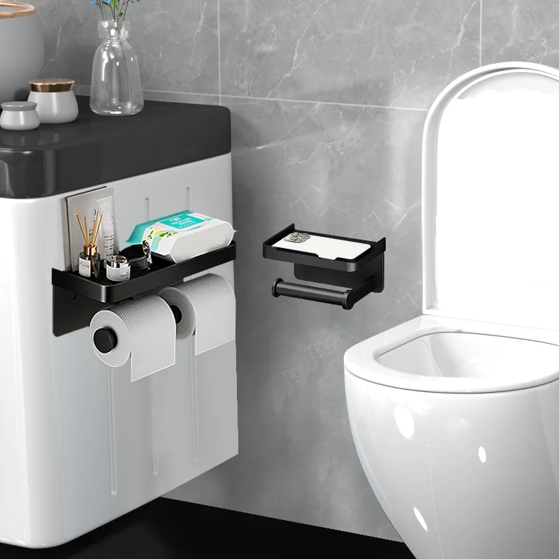 Aluminum Alloy Toilet Paper Holder BATHROOM SHELVES Color : Style A black|Style A sliver|Style B short white|Style B short black|Style B short grey|Style B long white|Style B long black|Style B long grey|2pcs A(short)|2pcs B(short)|2pcs C(short)|2pcs D(long)|2pcs E(long)|2pcs F(long) Aluminum Alloy Toilet Paper Holder BATHROOM SHELVES Color : Style A black|Style A sliver|Style B short white|Style B short black|Style B short grey|Style B long white|Style B long black|Style B long grey|2pcs A(short)|2pcs B(short)|2pcs C(short)|2pcs D(long)|2pcs E(long)|2pcs F(long)