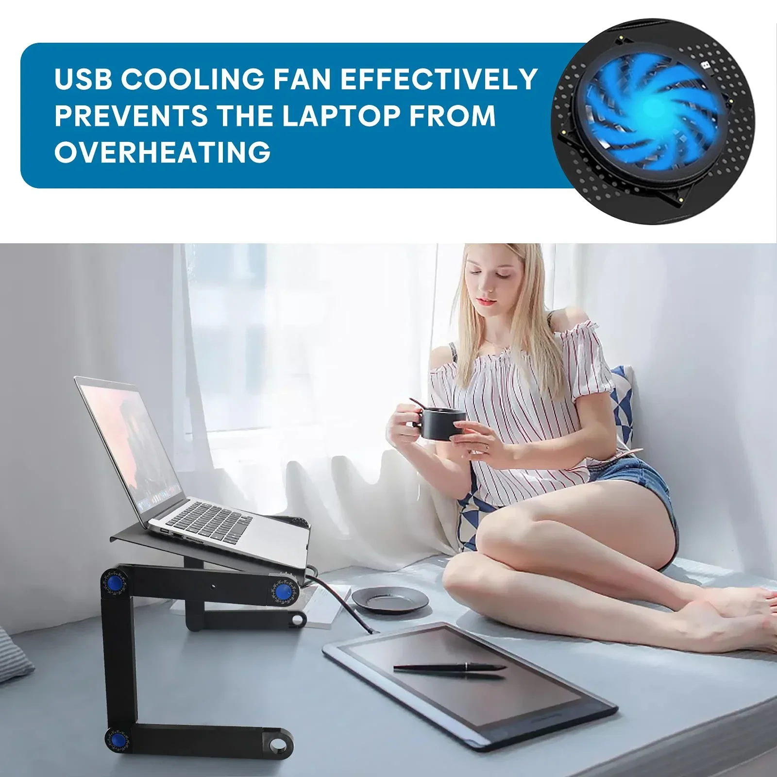 Aluminum Laptop Cooling Holder desk for bed desktop Aluminum Laptop Cooling Holder desk for bed desktop