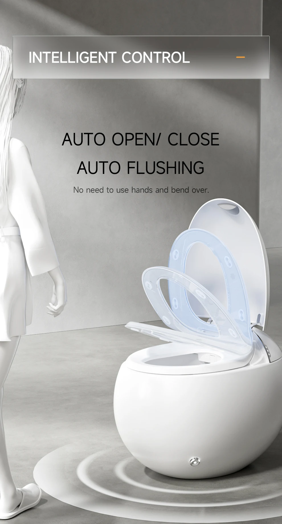Auto-Washing & Deodorizing Intelligent Smart Toilet