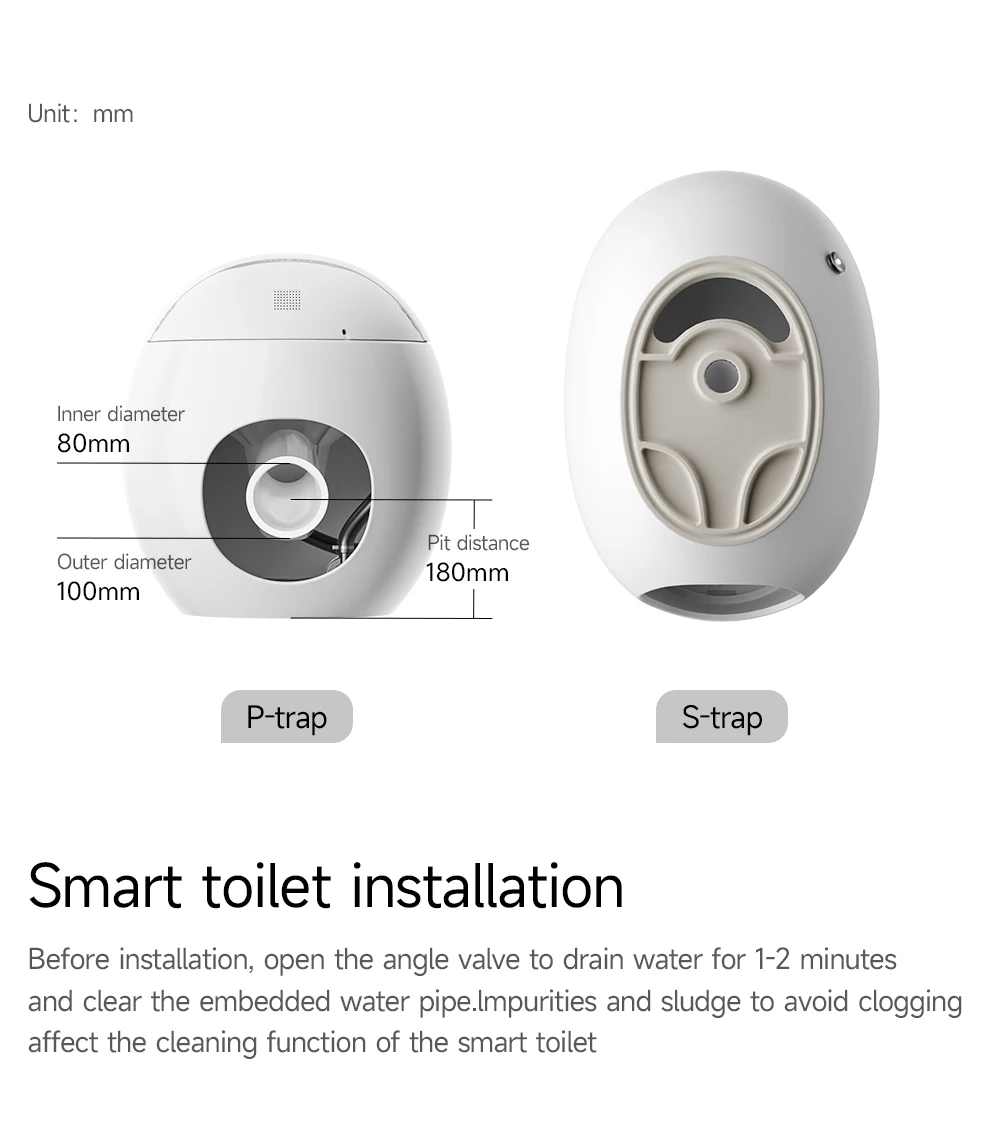 Auto-Washing & Deodorizing Intelligent Smart Toilet