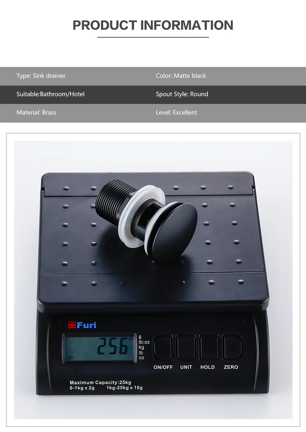 Bathroom Basin Sink Pop-Up Drain Waste Stopper