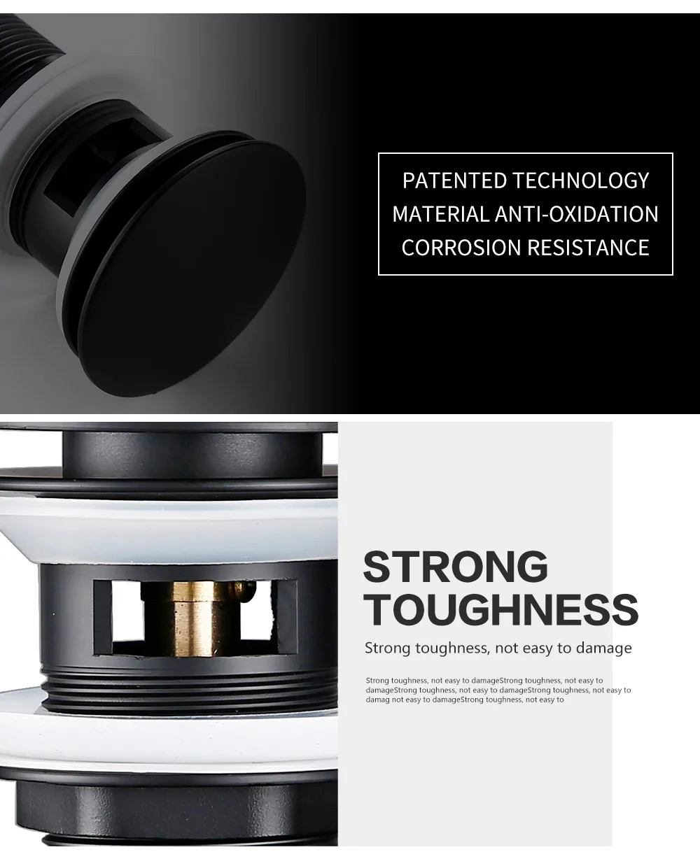 Bathroom Basin Sink Pop-Up Drain Waste Stopper