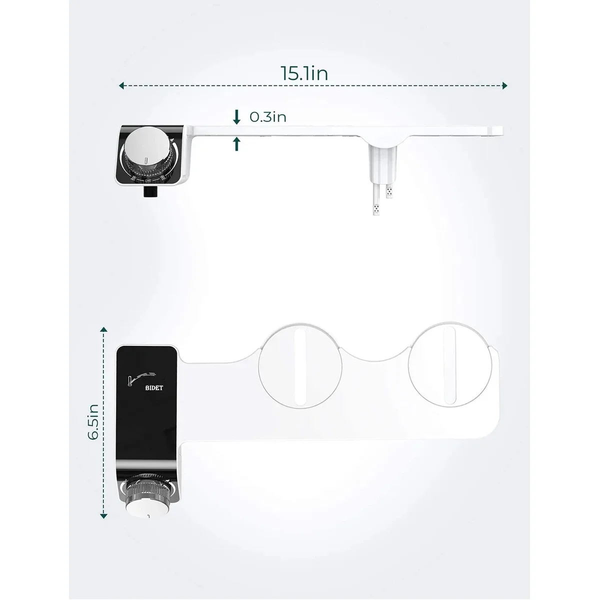 Bidet Toilet Seat Attachment Non-Electric Self-Cleaning
