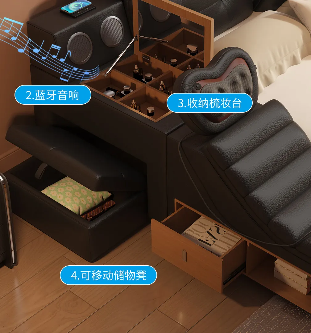 Black Decoration Double Bed Organizer Italian King Size Black Decoration Double Bed Organizer Italian King Size