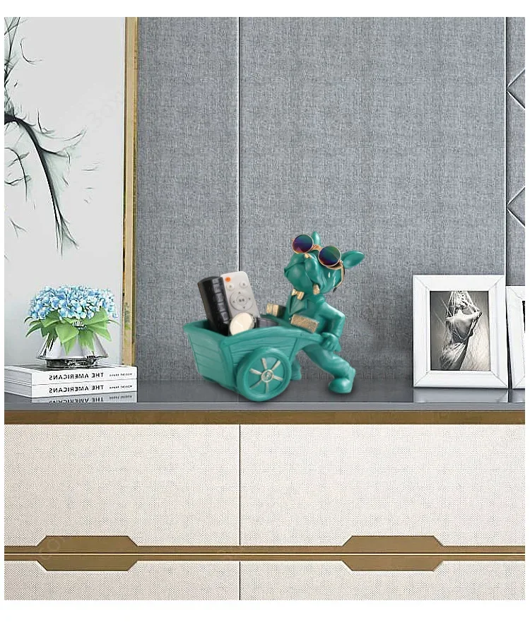 Builder French Bulldog With Barrow Dog Statue Live room Decor Builder French Bulldog With Barrow Dog Statue Live room Decor