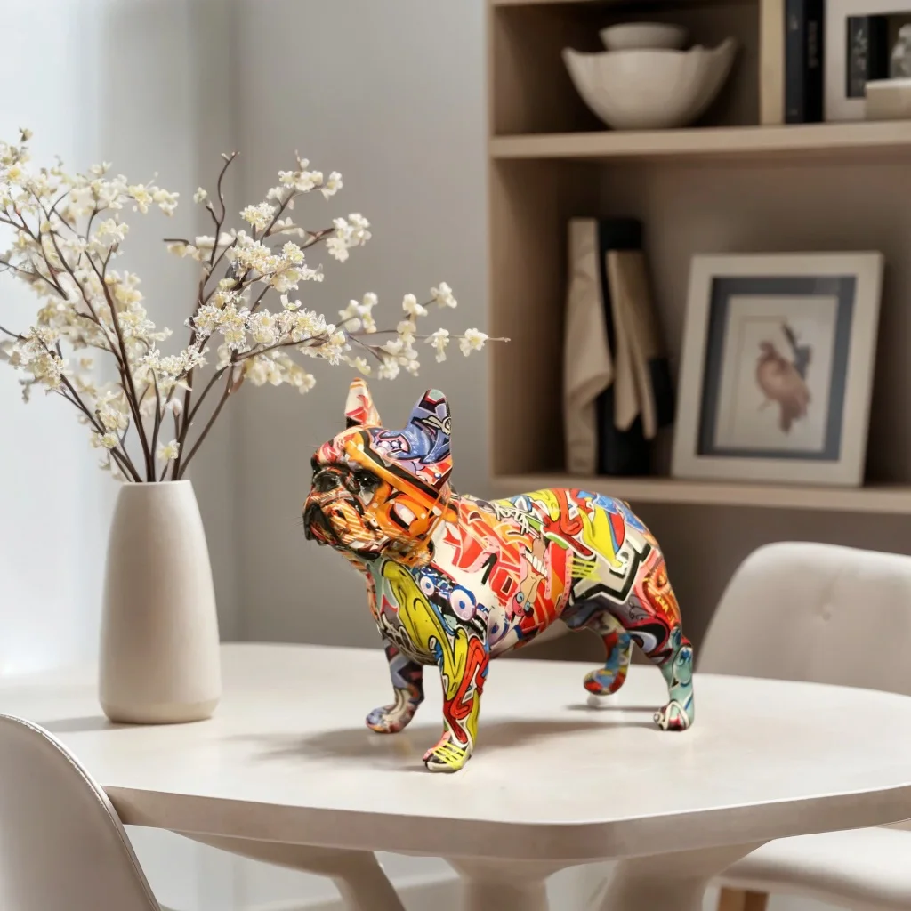 Colorful Standing French Bulldog Resin Statue Decoration FIGURINES & MINIATURES Color : RA|Squat|RC|Tu Ya|Colorful-A|White|Colorful Colorful Standing French Bulldog Resin Statue Decoration FIGURINES & MINIATURES Color : RA|Squat|RC|Tu Ya|Colorful-A|White|Colorful