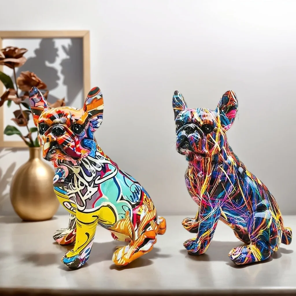 Colorful Standing French Bulldog Resin Statue Decoration FIGURINES & MINIATURES Color : RA|Squat|RC|Tu Ya|Colorful-A|White|Colorful Colorful Standing French Bulldog Resin Statue Decoration FIGURINES & MINIATURES Color : RA|Squat|RC|Tu Ya|Colorful-A|White|Colorful