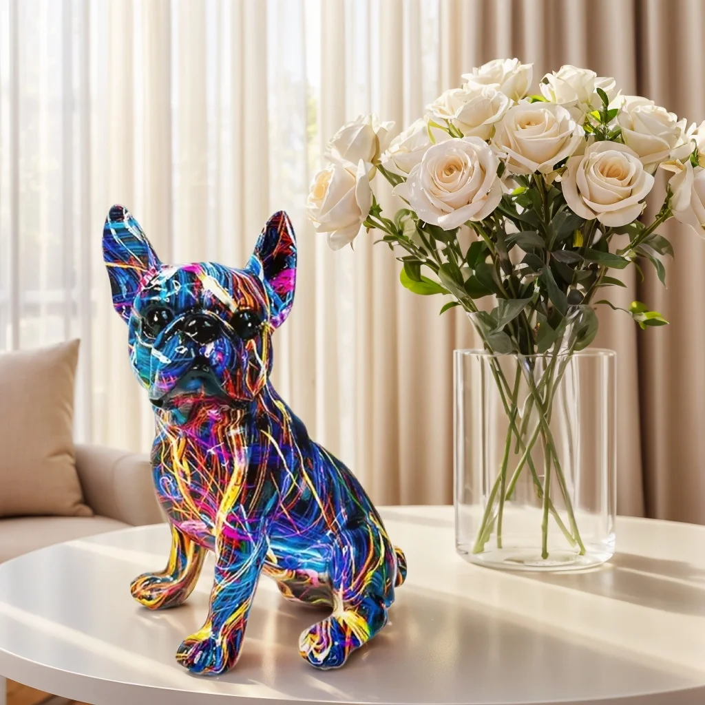 Colorful Standing French Bulldog Resin Statue Decoration FIGURINES & MINIATURES Color : RA|Squat|RC|Tu Ya|Colorful-A|White|Colorful Colorful Standing French Bulldog Resin Statue Decoration FIGURINES & MINIATURES Color : RA|Squat|RC|Tu Ya|Colorful-A|White|Colorful