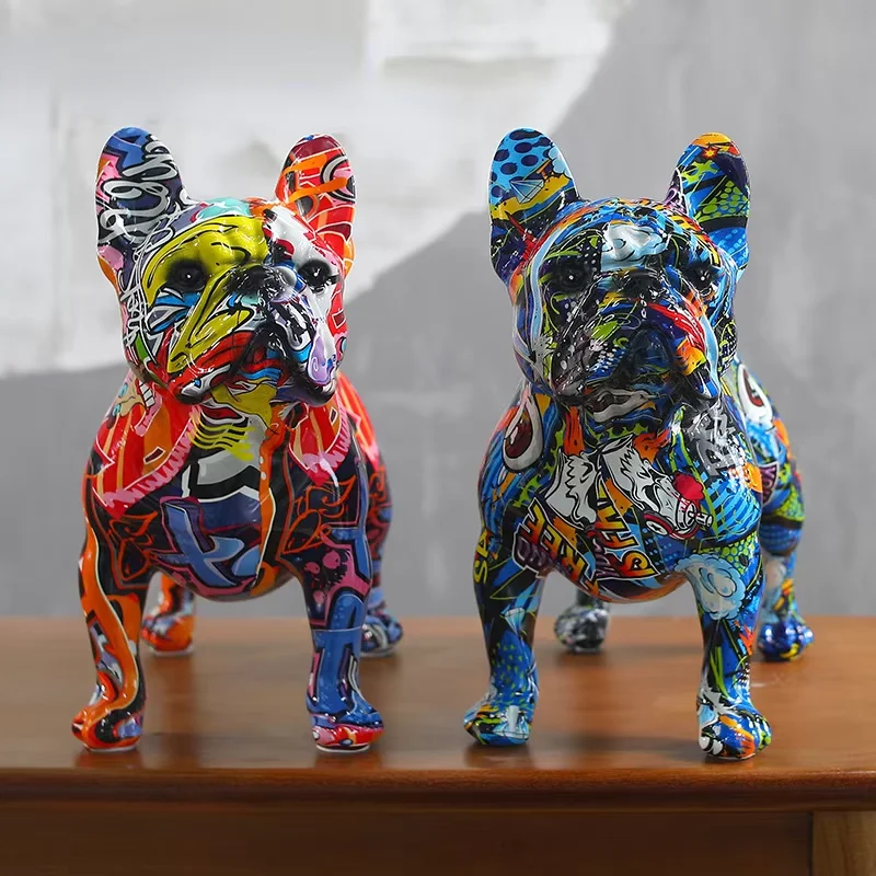 Colorful Standing French Bulldog Resin Statue Decoration FIGURINES & MINIATURES Color : RA|Squat|RC|Tu Ya|Colorful-A|White|Colorful Colorful Standing French Bulldog Resin Statue Decoration FIGURINES & MINIATURES Color : RA|Squat|RC|Tu Ya|Colorful-A|White|Colorful