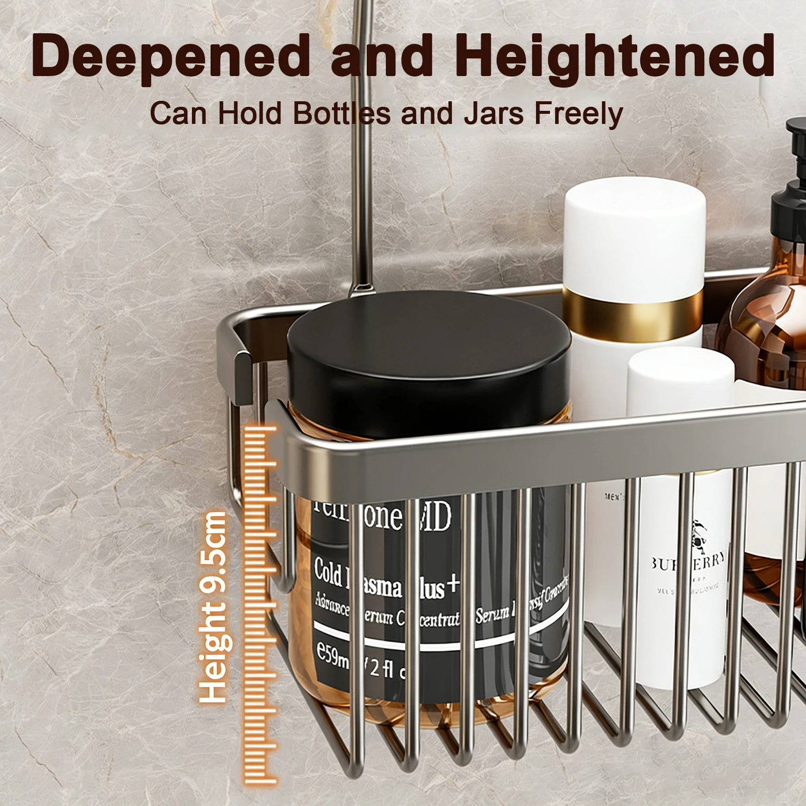 Convenient Toilet Shower Rack with No Drilling Installation Convenient Toilet Shower Rack with No Drilling Installation