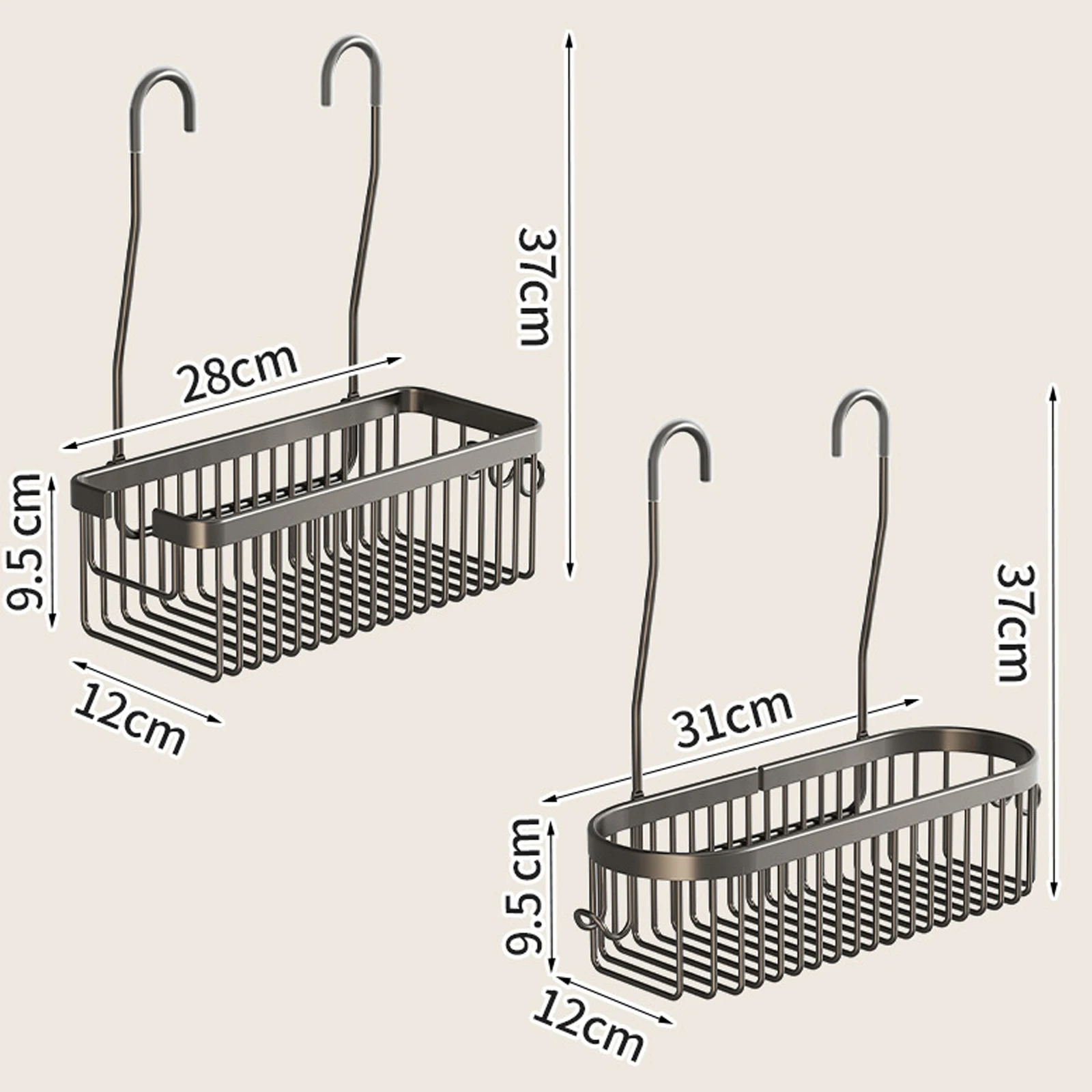 Convenient Toilet Shower Rack with No Drilling Installation Convenient Toilet Shower Rack with No Drilling Installation