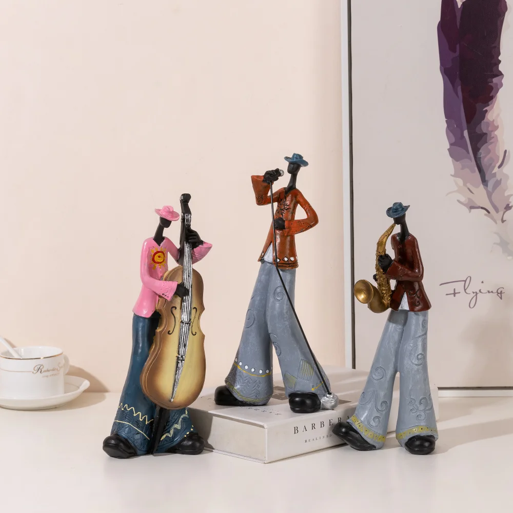 Creative American Band Decoration FIGURINES & MINIATURES Color : piano|trumpet|singer|Saxophone|guitar Creative American Band Decoration FIGURINES & MINIATURES Color : piano|trumpet|singer|Saxophone|guitar