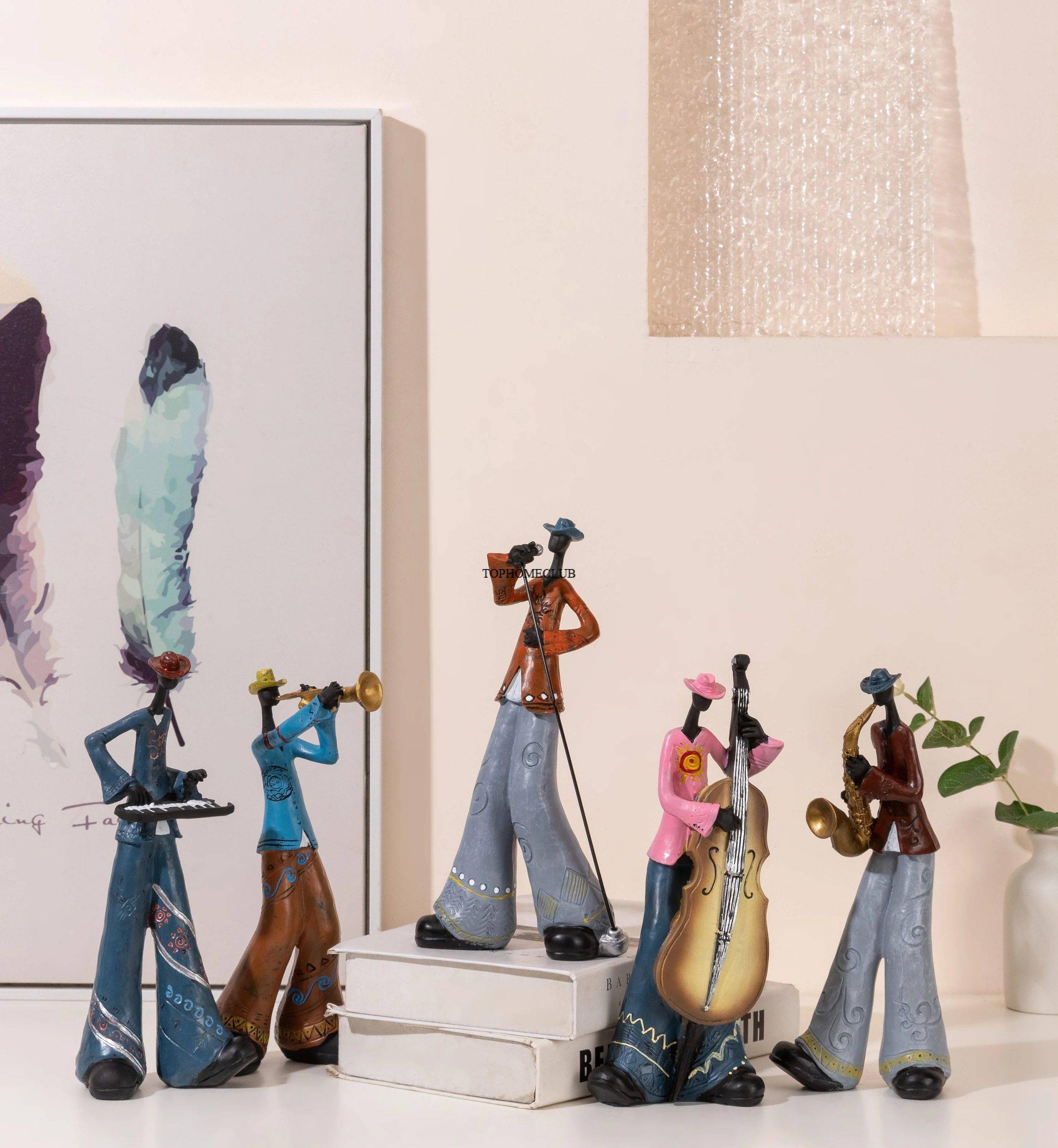 Creative American Band Decoration FIGURINES & MINIATURES Color : piano|trumpet|singer|Saxophone|guitar Creative American Band Decoration FIGURINES & MINIATURES Color : piano|trumpet|singer|Saxophone|guitar