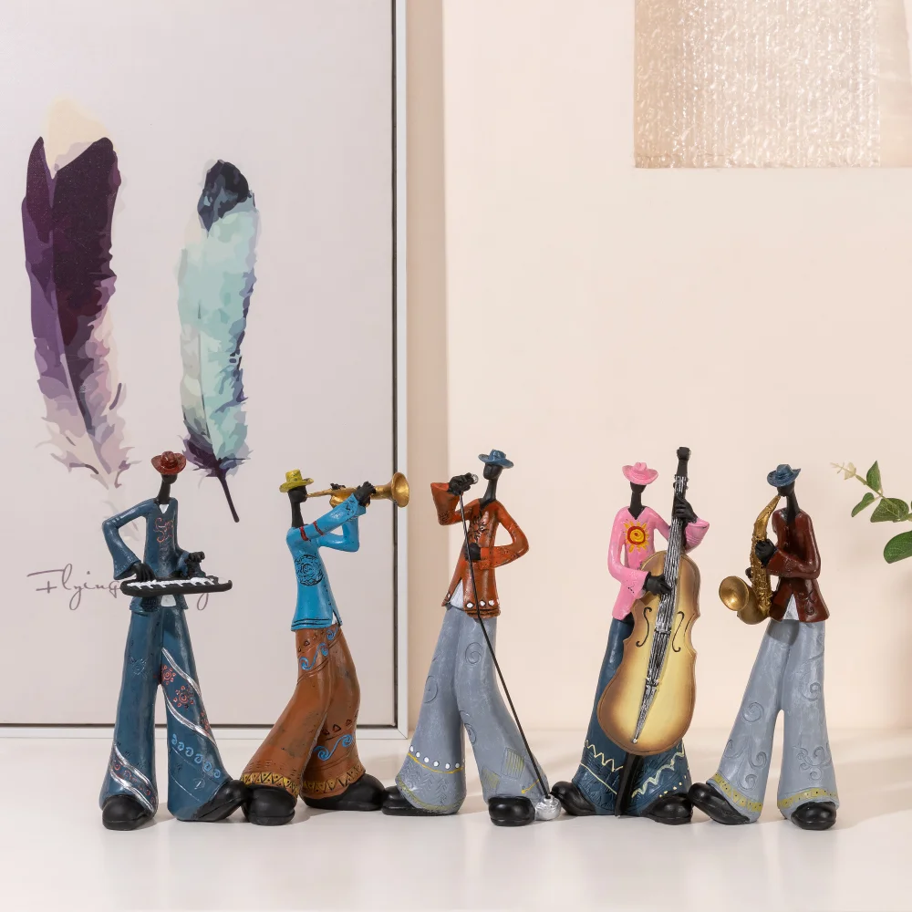 Creative American Band Decoration FIGURINES & MINIATURES Color : piano|trumpet|singer|Saxophone|guitar Creative American Band Decoration FIGURINES & MINIATURES Color : piano|trumpet|singer|Saxophone|guitar