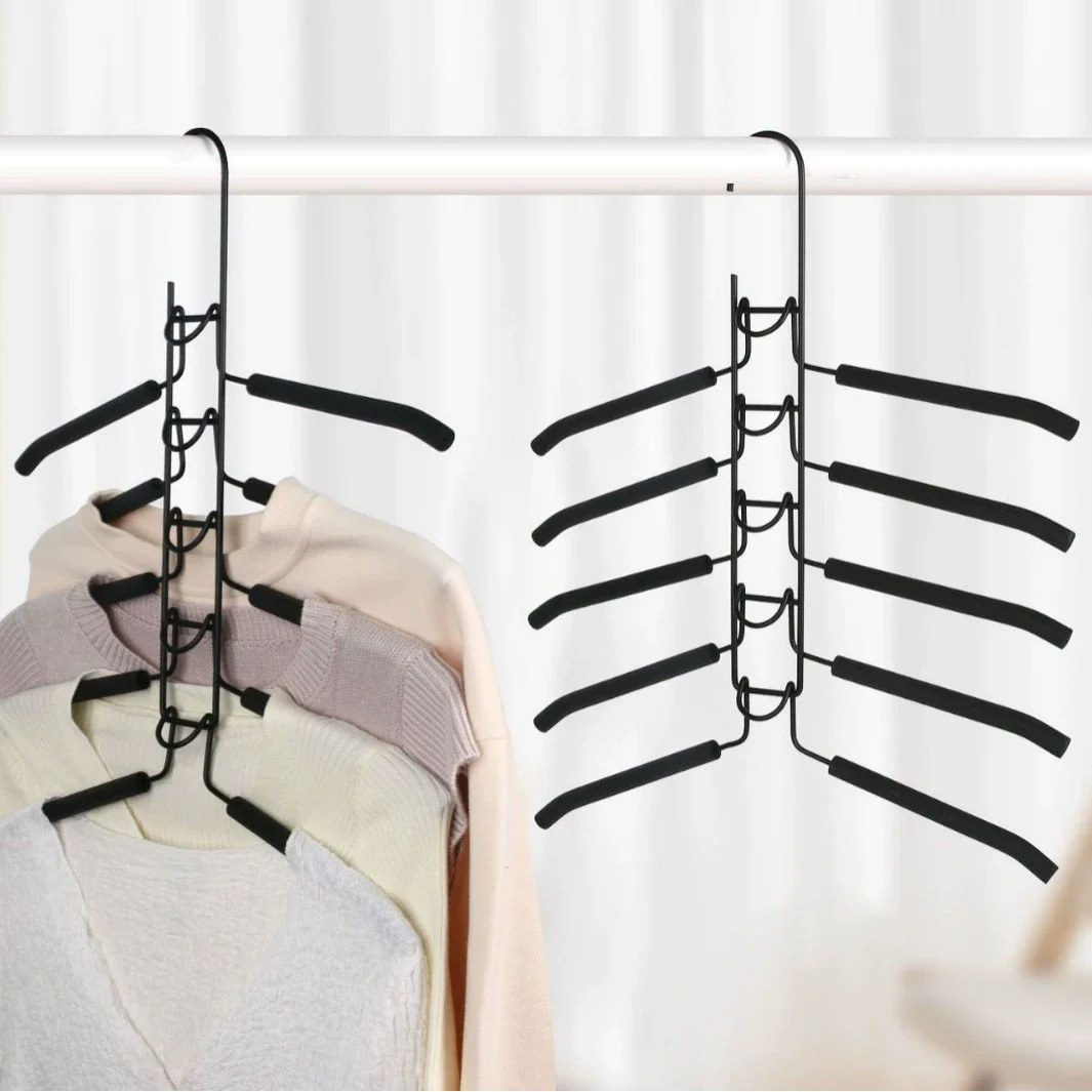 Detachable Foam Layered Clothes Hanger With Five Layers