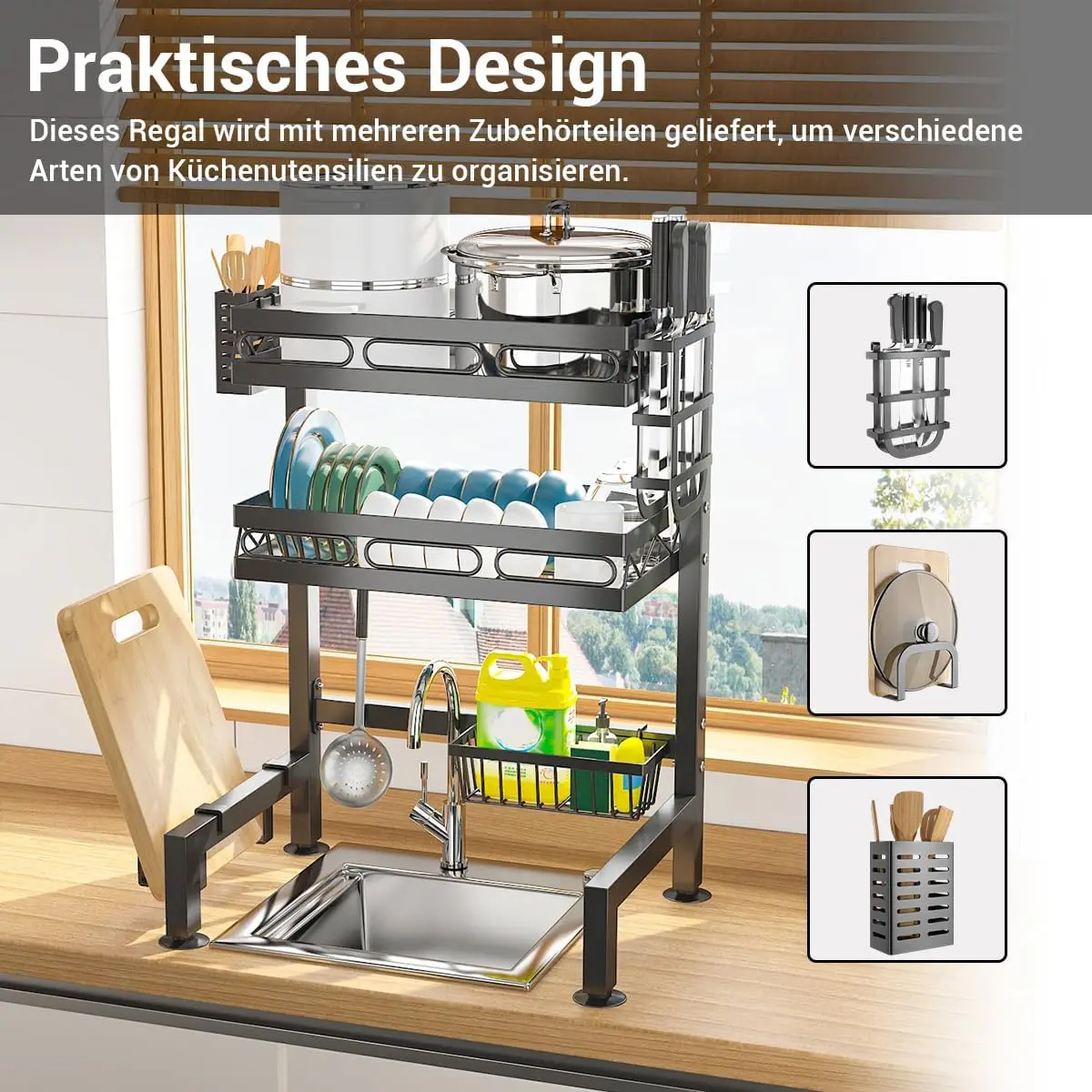 Dish Rack Over Sink Kitchen Above Sink Shelf Dish Drying Rack Large Capacity 55CM KITCHEN & DINNING Color : Double Layer|Single Layer Dish Rack Over Sink Kitchen Above Sink Shelf Dish Drying Rack Large Capacity 55CM KITCHEN & DINNING Color : Double Layer|Single Layer
