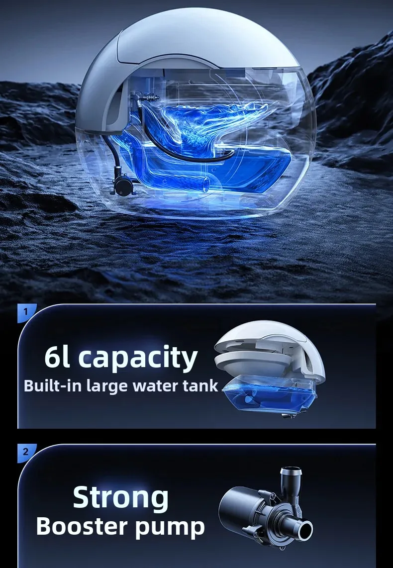 Egg-shaped Fully Intelligent Toilet, Smart Toilet, Automatic Flush, Automatic Flip, Bluetooth Speaker, Radar Sensing