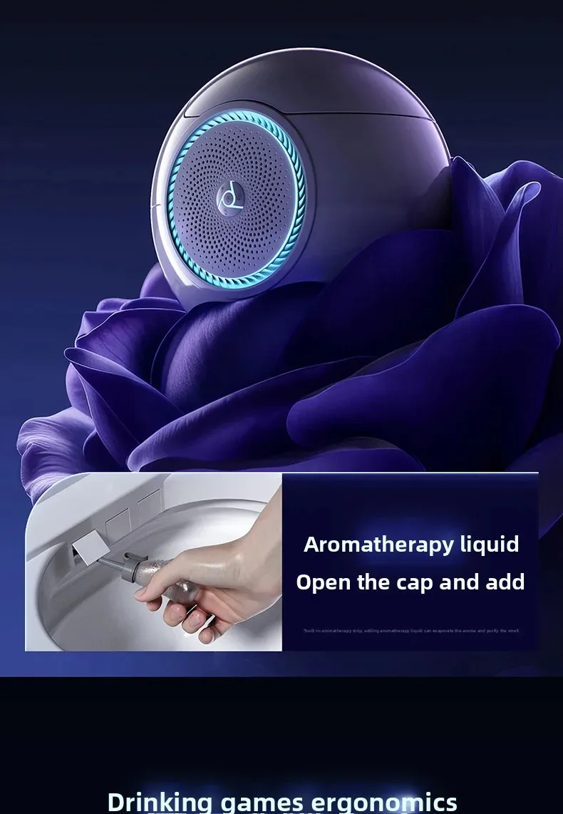 Egg-shaped Fully Intelligent Toilet, Smart Toilet, Automatic Flush, Automatic Flip, Bluetooth Speaker, Radar Sensing