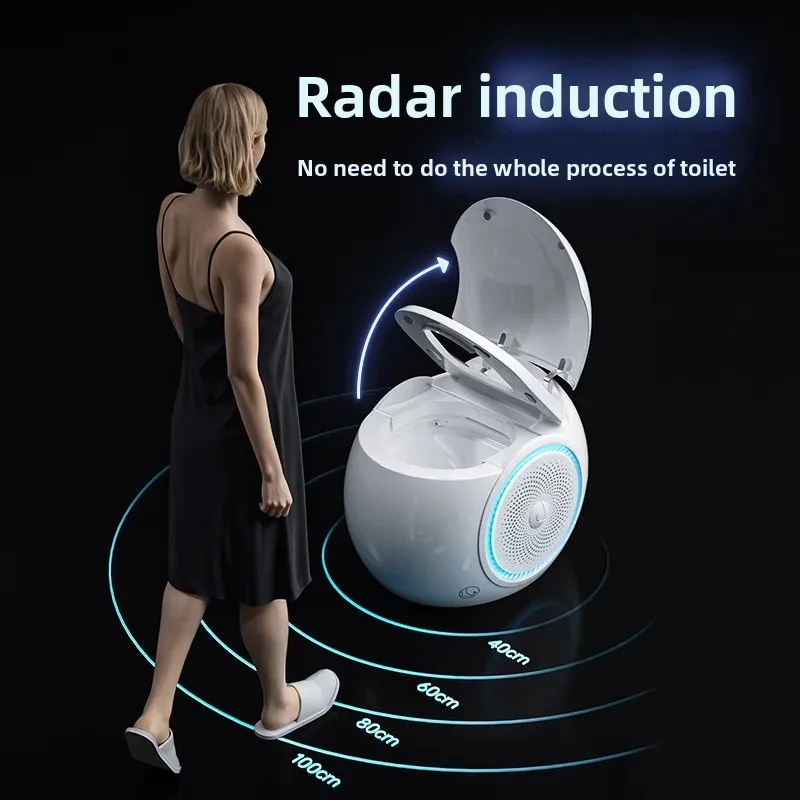 Egg-shaped Fully Intelligent Toilet, Smart Toilet, Automatic Flush, Automatic Flip, Bluetooth Speaker, Radar Sensing Color : high matching|top match Egg-shaped Fully Intelligent Toilet, Smart Toilet, Automatic Flush, Automatic Flip, Bluetooth Speaker, Radar Sensing Color : high matching|top match