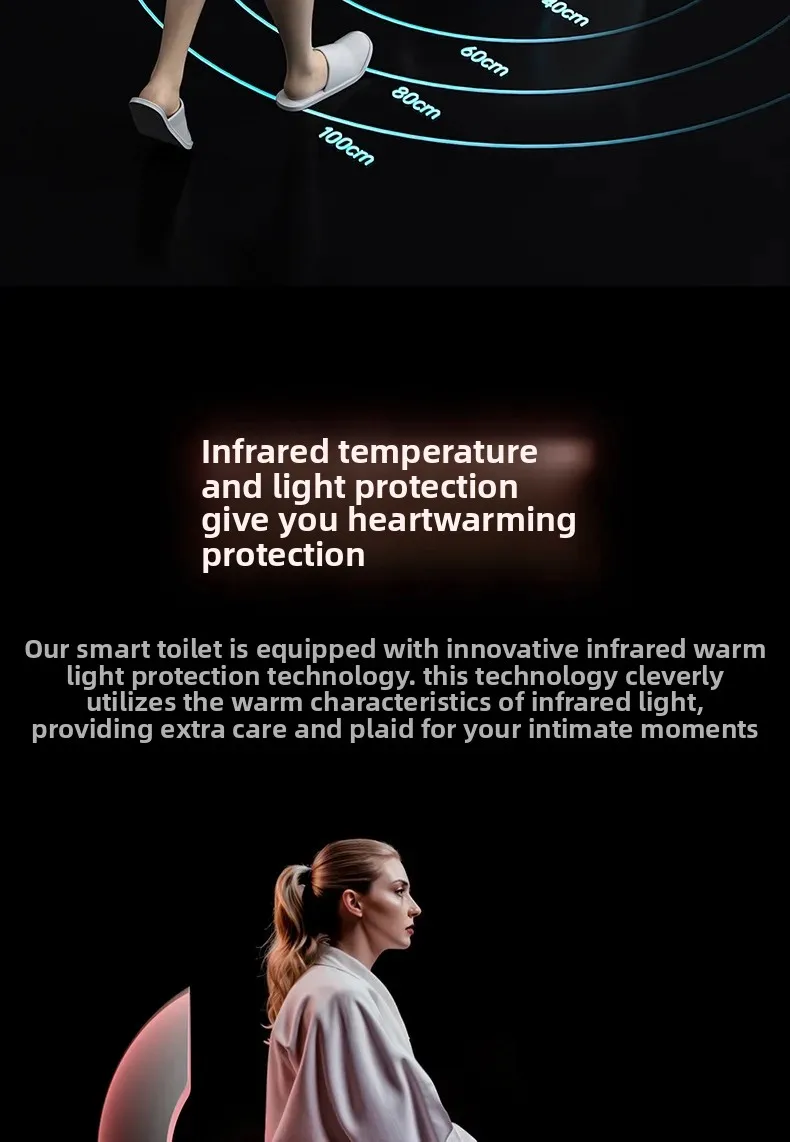 Egg-shaped Fully Intelligent Toilet, Smart Toilet, Automatic Flush, Automatic Flip, Bluetooth Speaker, Radar Sensing