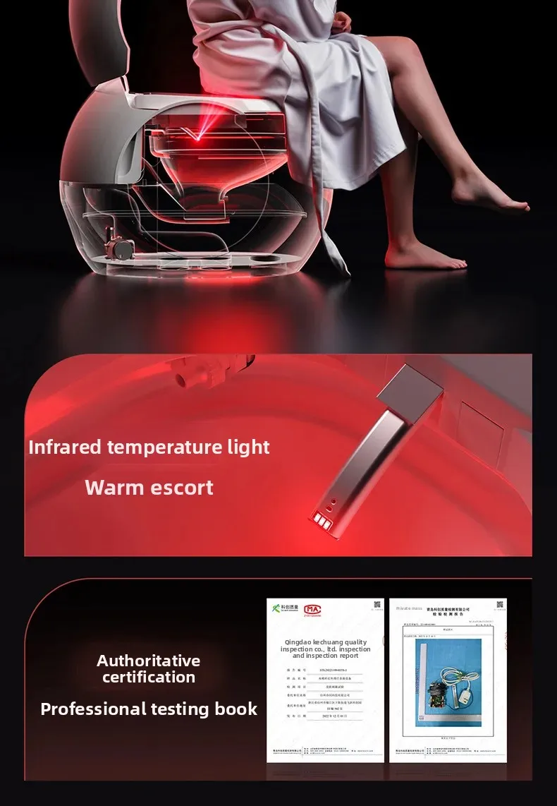 Egg-shaped Fully Intelligent Toilet, Smart Toilet, Automatic Flush, Automatic Flip, Bluetooth Speaker, Radar Sensing