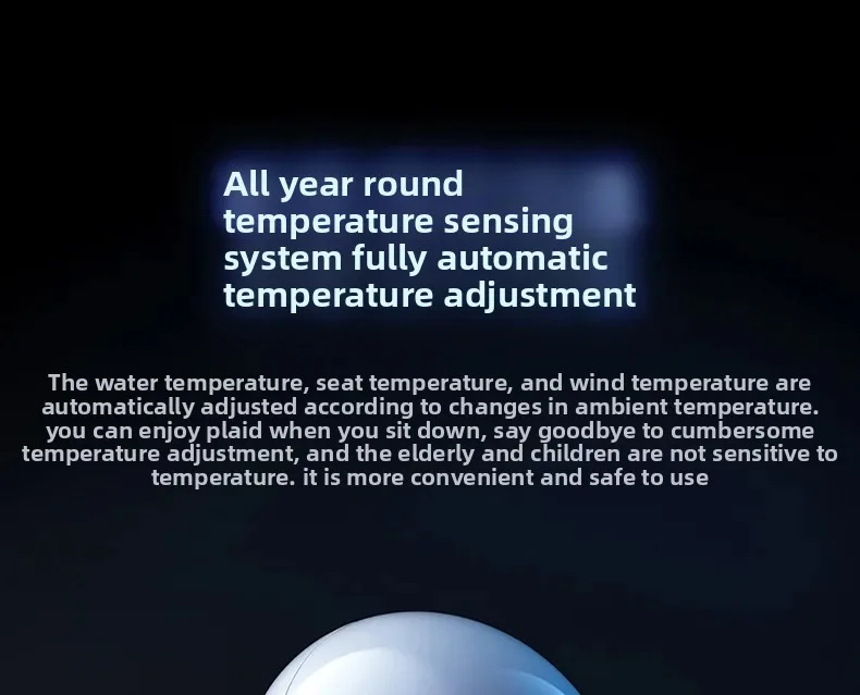 Egg-shaped Fully Intelligent Toilet, Smart Toilet, Automatic Flush, Automatic Flip, Bluetooth Speaker, Radar Sensing